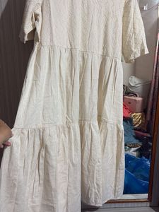 Tiered Cotton Midi Dress