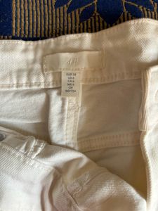 H&amp;M High Waist White Trouser jeans  (women)