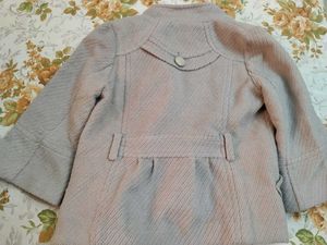 Stylish silver Buttoned Jacket with free plazo