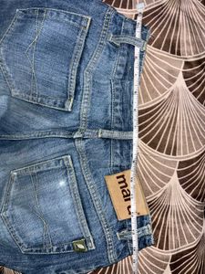 unisex dark blue baggy vintage wash Jeans