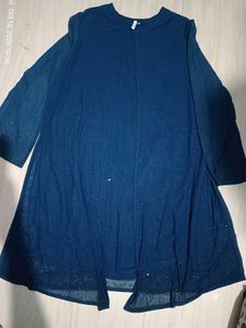 Elegant Navy Blue Embellished Maxi Dress