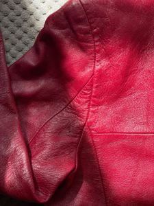 Blood Red Leather Blazer