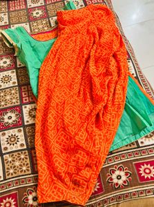 Beautiful Green&amp;orange patiayala salwar suits
