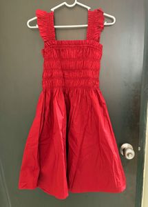 Red Smocked Dress