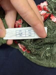 Embroidered Floral Bra