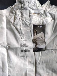 Elegant luxurious white Korean shirt