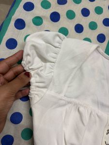 White Corset Style Crop Top