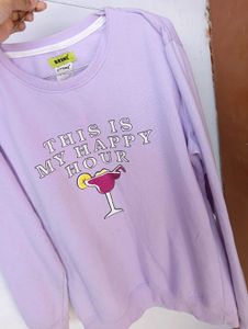 Cute Lilac Graphic Sweatshirt