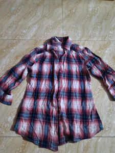 Red & Blue Plaid Button-Up Shirt
