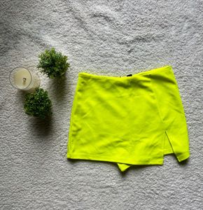 Neon Yellow Skorts