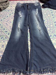 Distressed Flare Jeans