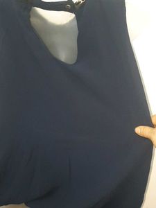 newly Navy Blue Sleeveless Top no 39