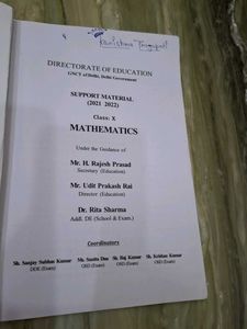 Class X Mathematics Support Material
