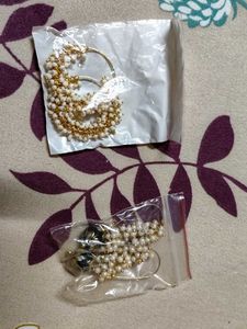 Elegant Pearl & Gold Hoop Earrings
