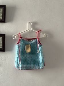 Cute Teal &amp; White Plaid Camisole
