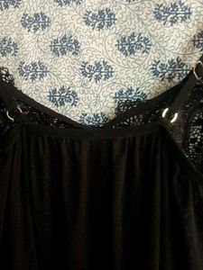 Black Lace Trim Slip Dress 34 size