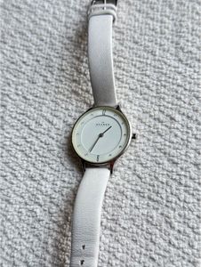 Original Skagen Denmark White Leather Strap Watch