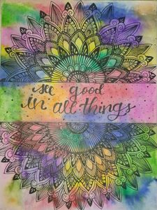 Handmade Mandala Art with Inspirational Quote