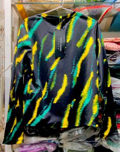 Stylish Abstract Print Long Sleeve Top