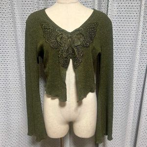 Fairy grunge Y2K bell sleeve top