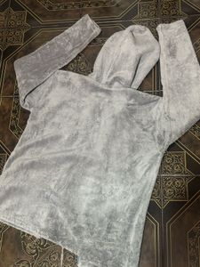Cozy Grey Fleece Hoodie