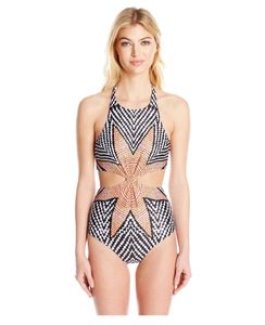 Knot Front Cut One Piece/ Swimsuit/ Beach Party 🔥