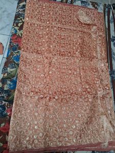 Vintage pure banarsi silver work saree