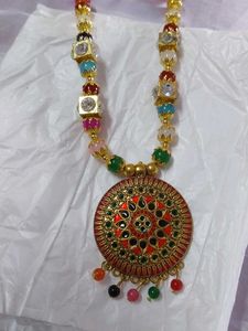 Boho Beaded Necklace Set with earrings