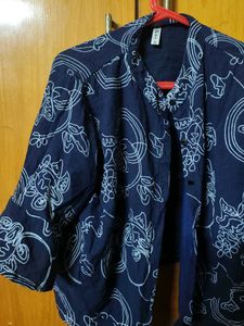 Navy Blue Wrap top
