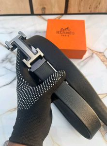 Hermes Black Leather Belt