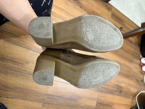 Suede Ankle Boots with Block Heel
