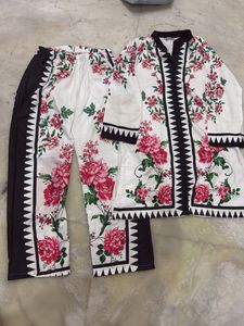 SummerFloral Kurta and Pant Set/ Co-ord set New