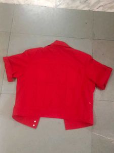 Red Cropped Jacket