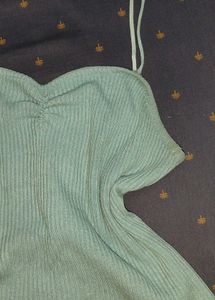 Ribbed Crop Top with Spaghetti Straps