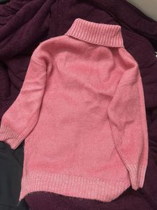 Pink Turtleneck Sweater