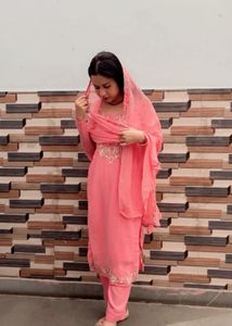 Elegant Peach Kurta Set