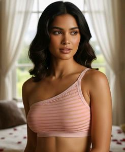 Stylish Pink One-Shoulder Bra