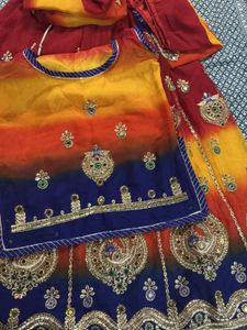 Embroidered Ombre rajputi poshak