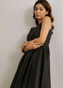 Dark Olive Sleeveless Cotton Khadi Ku