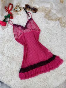 Sheer Pink Babydoll Nighty