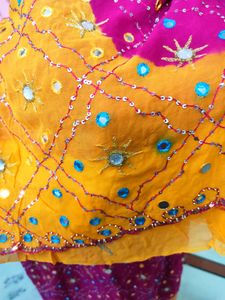 Georgette Saree With Blouse And Petticoat