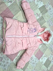 Cute Pink Padded Girls' Jacket