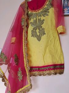 Heavy Punjabi SUIT with Heavy DUPATTA