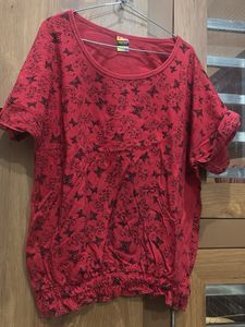 Red Printed T-Shirt
