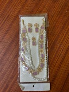 Elegant Purple & Gold Jewellery Set