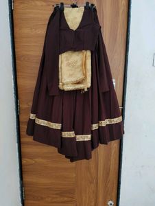 Women's brown Lehenga Choli Set