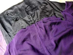 Elegant Black &amp; Purple Maxi Dress 🖤💜