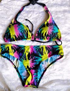 Tropical Print Bikini Set