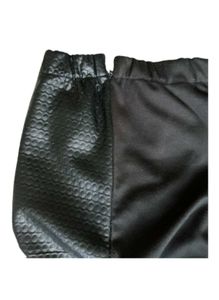 Black Textured Faux Leather Mini Skirt