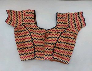 Handloom cotton Chevron Pattern Blouse